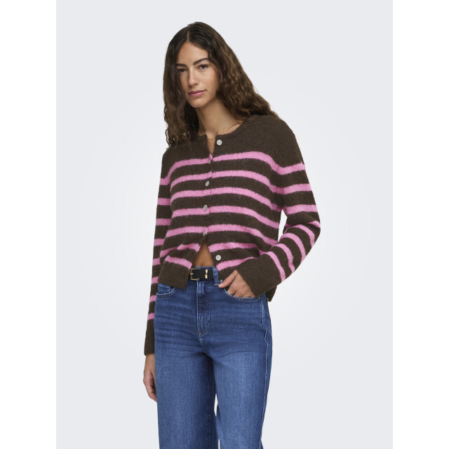 Only onlmaggie ls baseball neck cardi cc 15375125 coffee bean 06741.882.0002 large