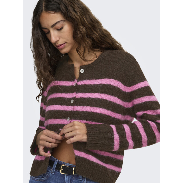 Only onlmaggie ls baseball neck cardi cc 15375125 coffee bean 06741.882.0002 large