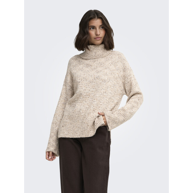 Jacqueline de Yong sabine l/s cowl neck pullover kn 15379769 oatmeal 06711.198.0028 large