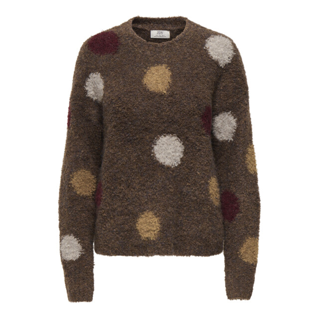 Jacqueline de Yong dottie l/s o-neck dot pullover k 15383105 bison 06712.840.0154 large