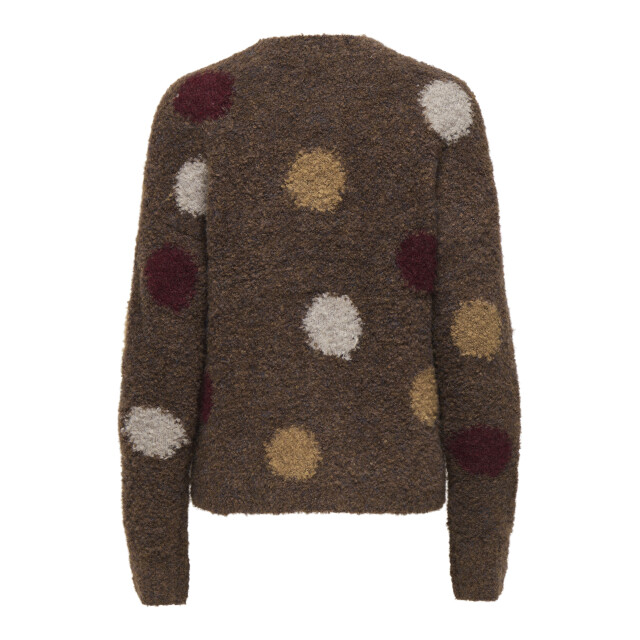 Jacqueline de Yong dottie l/s o-neck dot pullover k 15383105 bison 06712.840.0154 large