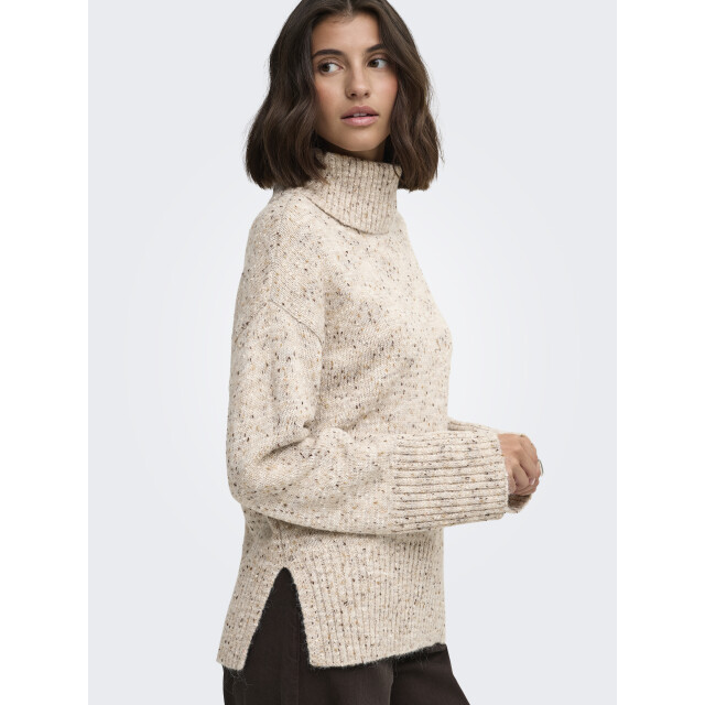 Jacqueline de Yong sabine l/s cowl neck pullover kn 15379769 oatmeal 06711.198.0028 large