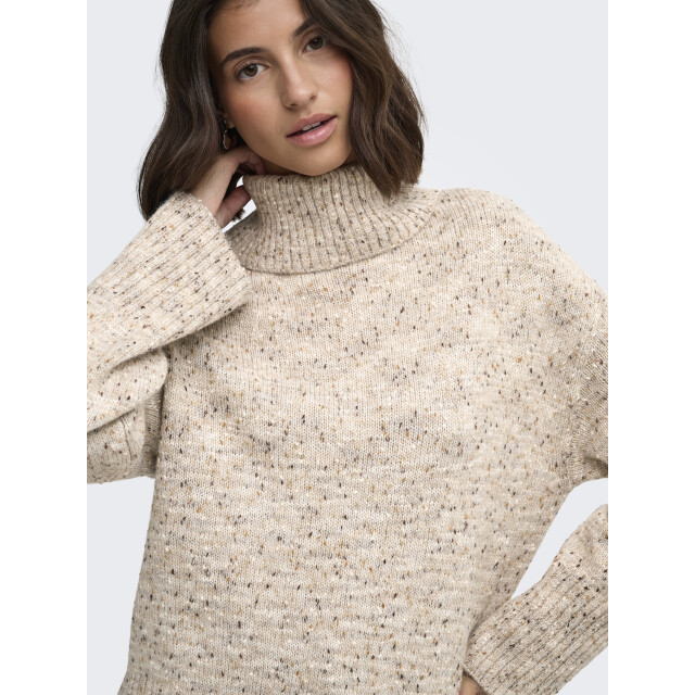 Jacqueline de Yong sabine l/s cowl neck pullover kn 15379769 oatmeal 06711.198.0028 large