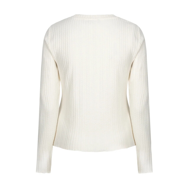 Red Button Top fine knit -ecru SRB5162 large
