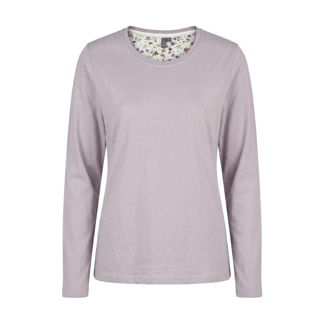 By Louise Dames pyjama set lang katoen gebloemd lila BL-6330-02 large