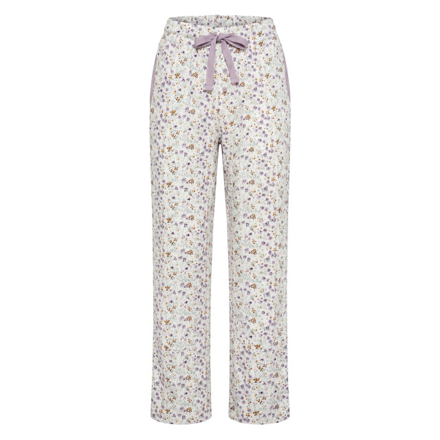 By Louise Dames pyjama set lang katoen gebloemd lila BL-6330-02 large