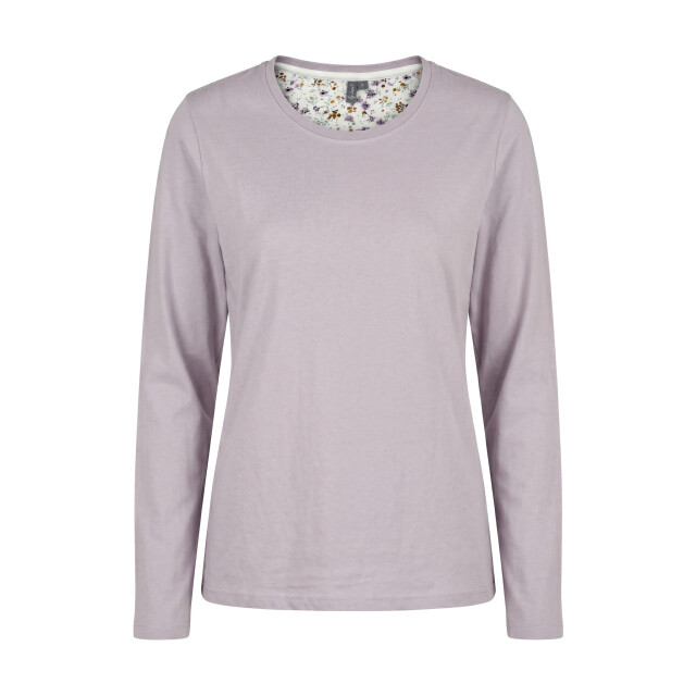 By Louise Dames pyjama set lang katoen gebloemd lila BL-6330-02 large