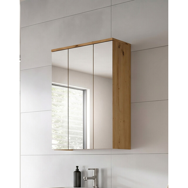 Furnilux Blake spiegelschrank 60 cm – 3 spiegeldeuren en 6 legplanken 3733128 large