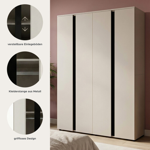 Furnilux Amara kledingkastcombinatie 2-delig 158x184 cm in 3733172 large