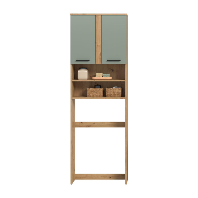 Furnilux Blake wasmachinekast 63x191x25 cm salie artisan eiken 3733130 large