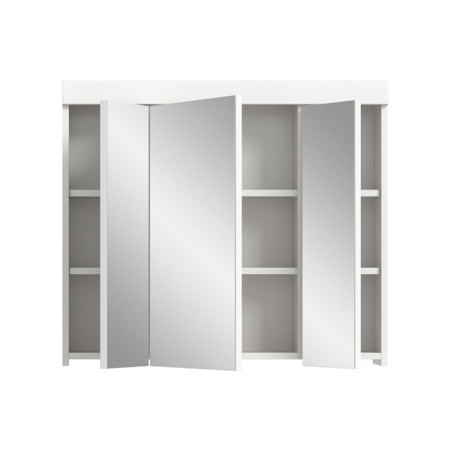 Furnilux Viana spiegelkast badkamer 80 cm met 3 spiegeldeuren, wit 3733147 large