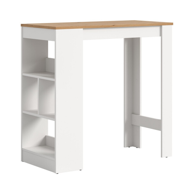 Furnilux Urban bar-/esstisch in wit – 105x103x51 cm met 4 zijvakken 3733169 large