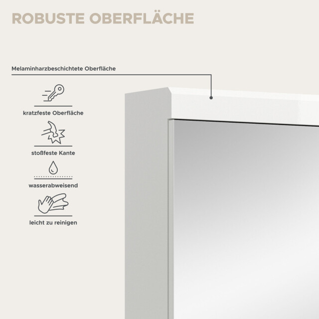 Furnilux Scout spiegelkast badkamer 3 spiegeldeuren 80x79x18 cm wit 3733131 large