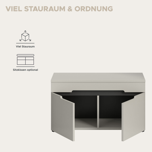 Furnilux Canu zitbank in – garderobebank met 2 deuren (60x45x37 cm) 3733141 large