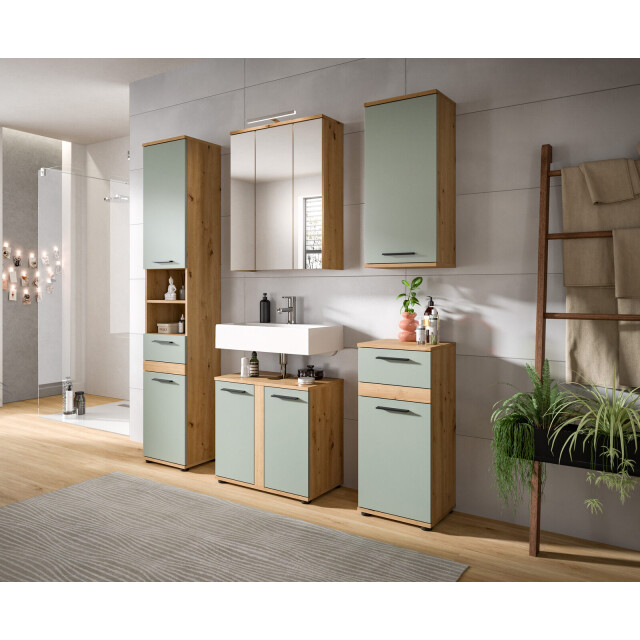 Furnilux Blake spiegelschrank met verlichting 60x77 cm in artisan eiken en 3733129 large