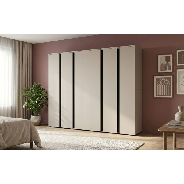 Furnilux Amara kledingkastcombinatie 242 cm – 2-delig met 6 deuren 3733174 large