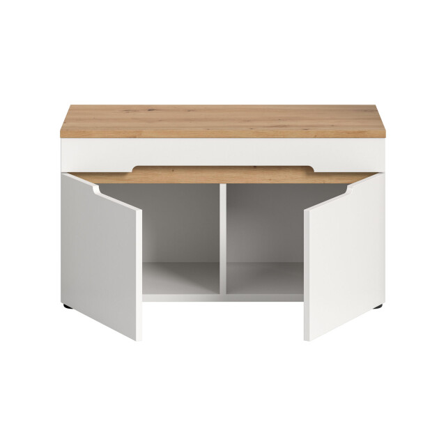 Furnilux Canu sitzbank wit | 60x45x37 cm met 2 deuren en soft-close 3733136 large