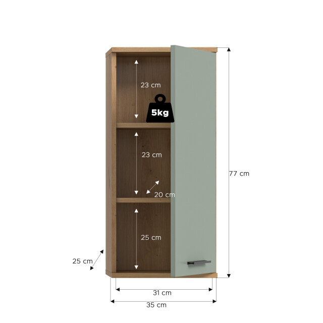 Furnilux Blake wandkast badkamerkast artisan eiche 35x77x25 cm 3733127 large