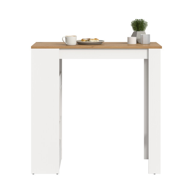 Furnilux Urban bar-/esstisch in wit – 105x103x51 cm met 4 zijvakken 3733169 large
