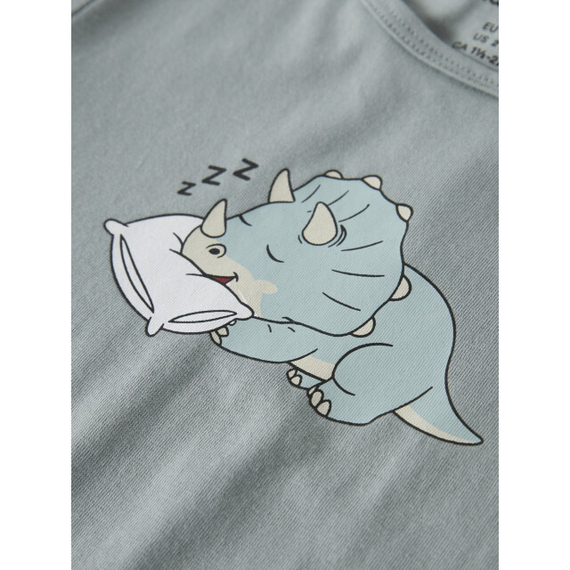 Name It Jongens lange pyjama set nmmryndq turquoise dinosaurus print/gestreept 13261983-Abyss large