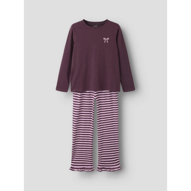 Name It Meisjes lange pyjama set giftbox nkfreaq paars gestreept/strik print 13261980-Catawba Grape large