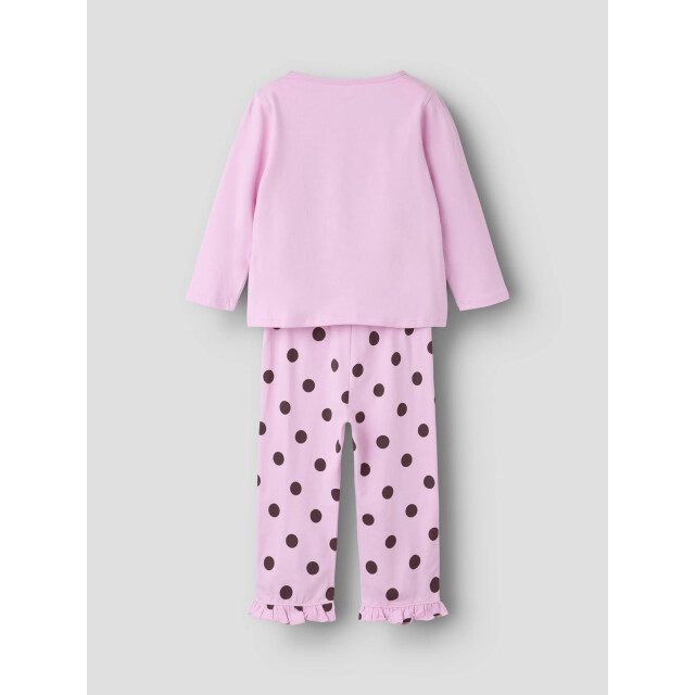 Name It Meisjes lange pyjama set giftbox nmfraniq roze beer print/gestipt 13261982-Full Blooming Pink large