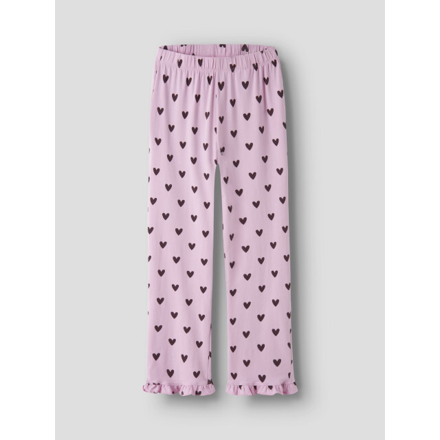 Name It Meisjes lange pyjama set nkfreaq roze hartjes print 13261979-Full Blooming Pink large