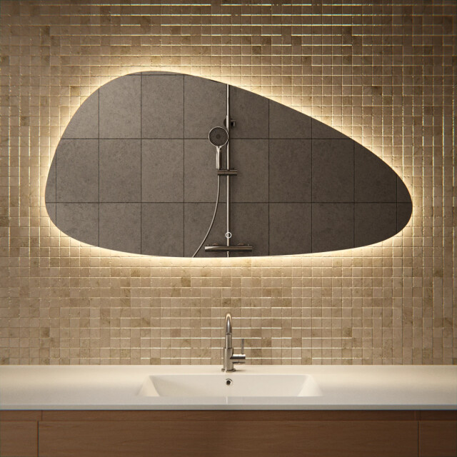 Mirlux Badkamerspiegel 120x61cm asymmetrisch frameloos 3733804 large