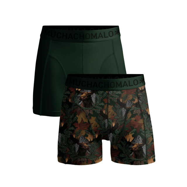 Muchachomalo Boys 2-pack boxer shorts print/solid MOOSE1010-01J large