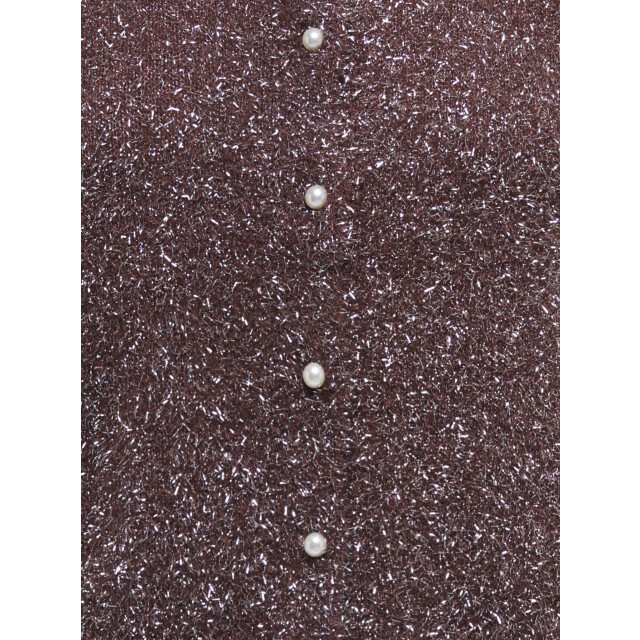 Jacqueline de Yong nadine l/s glitter cardigan knt 15388878 rum raisin 06741.680.0036 large