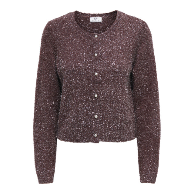 Jacqueline de Yong nadine l/s glitter cardigan knt 15388878 rum raisin 06741.680.0036 large