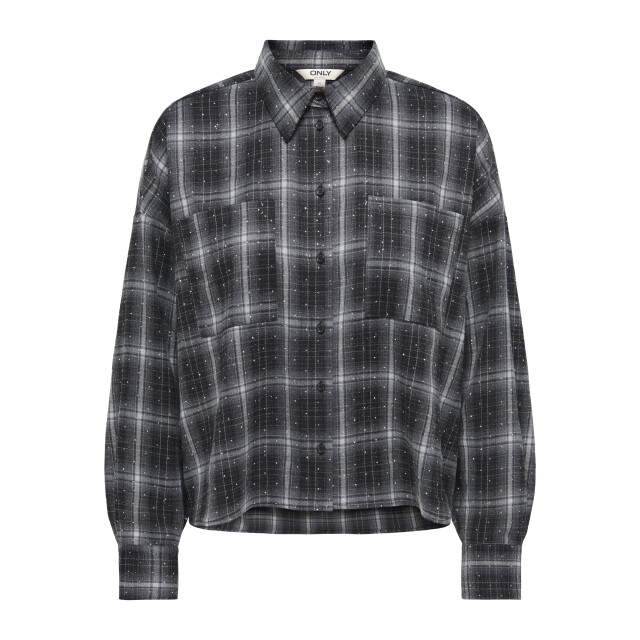 Only onlilston ls glitter detail shirt w 15383362 black checks 06615.999.0038 large