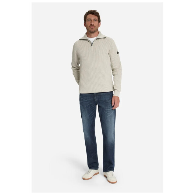 No Excess Pullover half zip wing collar tuck stone 33230932SN-014 large