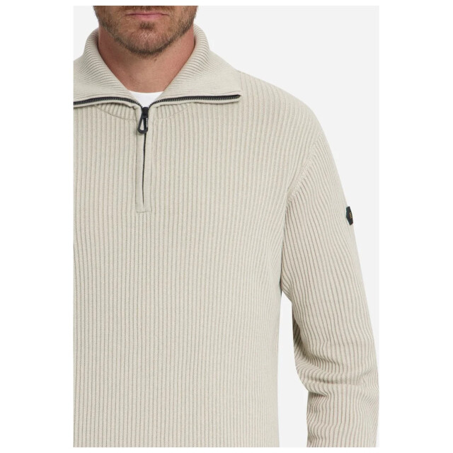 No Excess Pullover half zip wing collar tuck stone 33230932SN-014 large