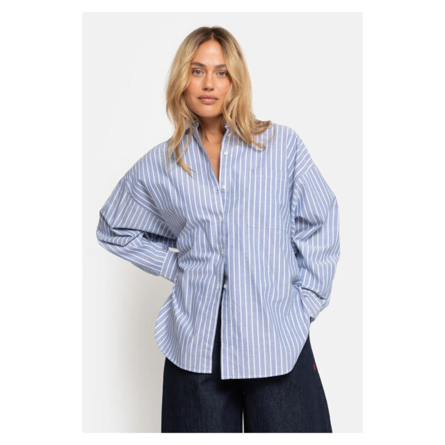 Âme Antwerp Strpied long oxford shirt blouses orchid Orchid large