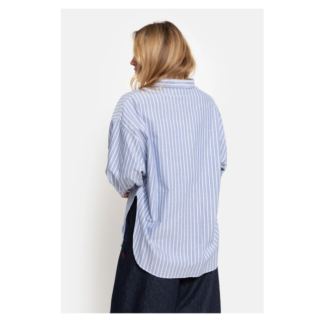 Âme Antwerp Strpied long oxford shirt blouses orchid Orchid large