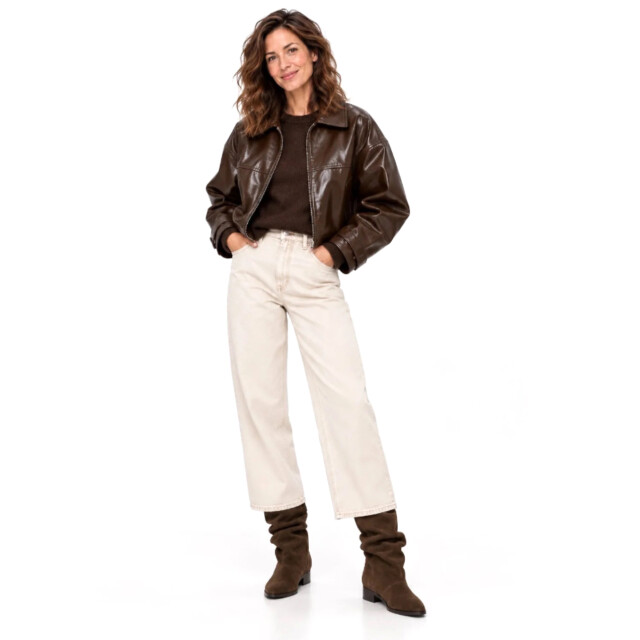 DWRS Label Porcia dark brown enkellaars met hak dames 11925-02 8725 large