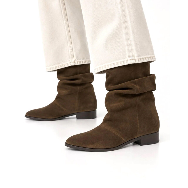 DWRS Label Porcia dark brown enkellaars met hak dames 11925-02 8725 large