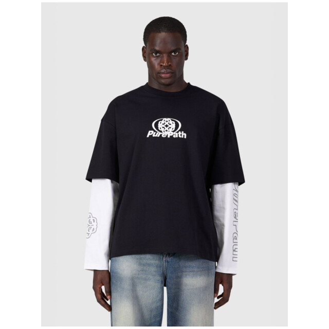 Pure Path 26130110 02 double layered monogram longsleeve 02/26130110 large