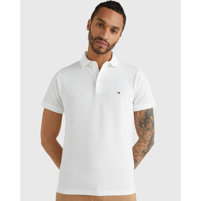 Tommy Hilfiger Polo mw0mw17771 Tommy Hilfiger Polo voor Heren in de kleur Wit - Maat 3XL voor Heren in de kleur Wit - Maat 3XL large