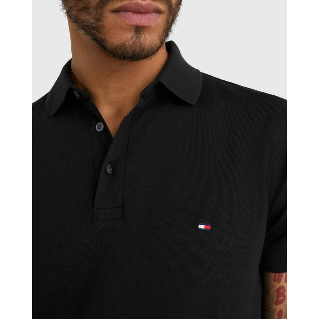 Tommy Hilfiger Polo mw0mw17771 Tommy Hilfiger Polo voor Heren in de kleur Zwart - Maat XXL voor Heren in de kleur Zwart - Maat XXL large