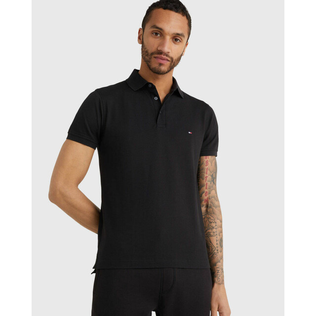 Tommy Hilfiger Polo mw0mw17771 Tommy Hilfiger Polo voor Heren in de kleur Zwart - Maat XXL voor Heren in de kleur Zwart - Maat XXL large