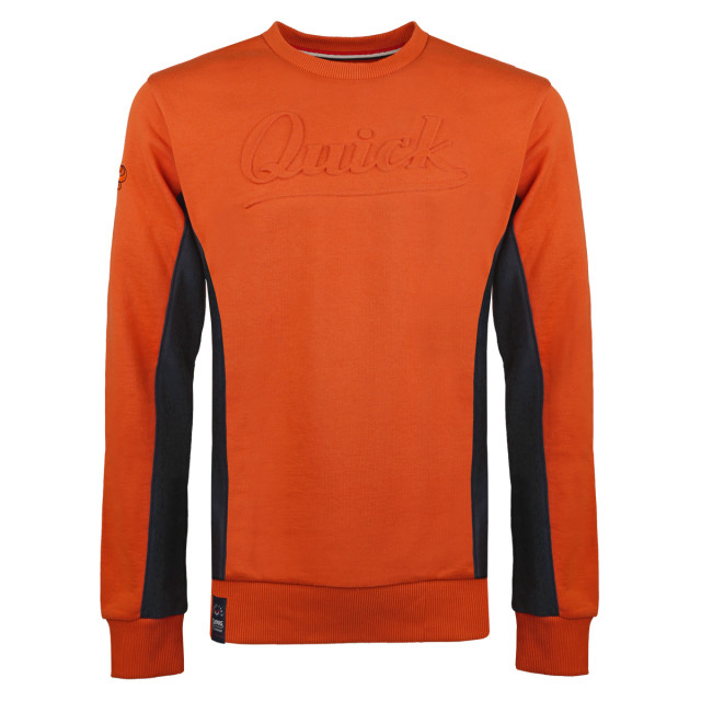 Q1905 Trui voorhout roest oranje/donkerblauw QM2312827-312-1 large