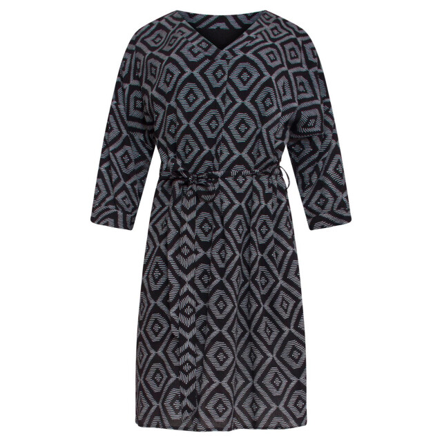 Smashed Lemon 23012 marscha jurk losvallen met driekwart mouw | 23012-009-XL large