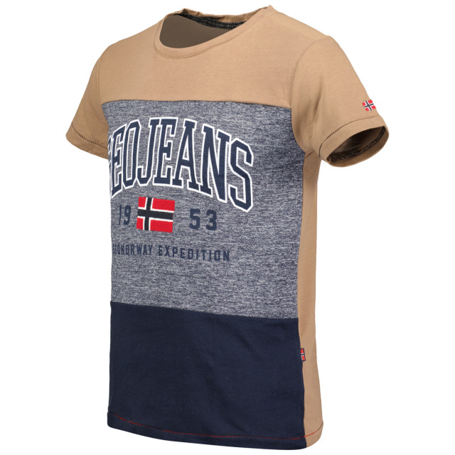 Geographical Norway t-shirt heren jerudico taupe GNO-3803-1 large