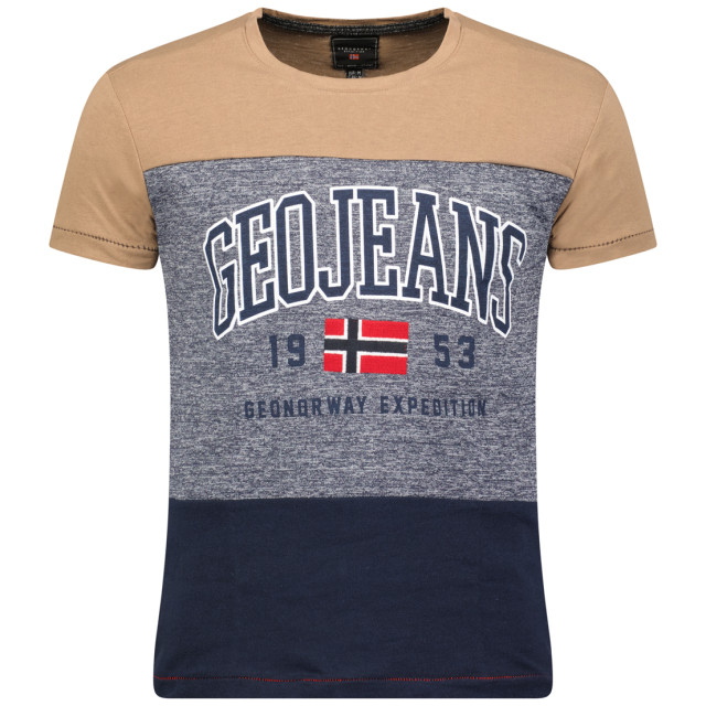 Geographical Norway t-shirt heren jerudico taupe GNO-3803-1 large