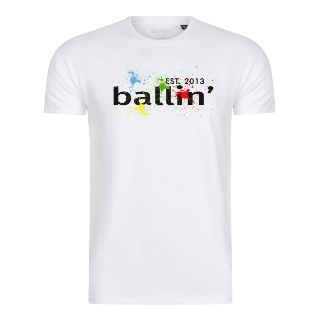 Ballin Est. 2013 Paint splatter tee SH-H01003-WHT-L large