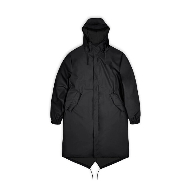 Rains 18140 fishtail parka black 18140 large