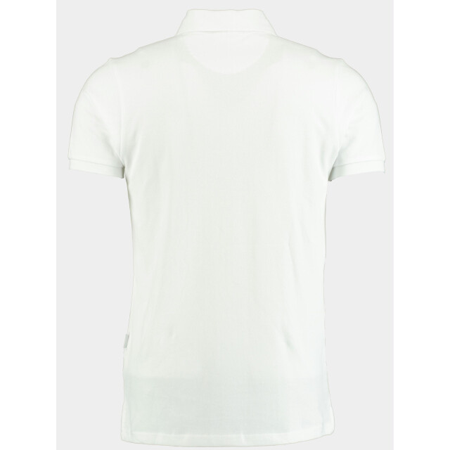 Bos Bright Blue Polo korte mouw oscar polo fine pique plain 22108os03bo/100 white 168500 large
