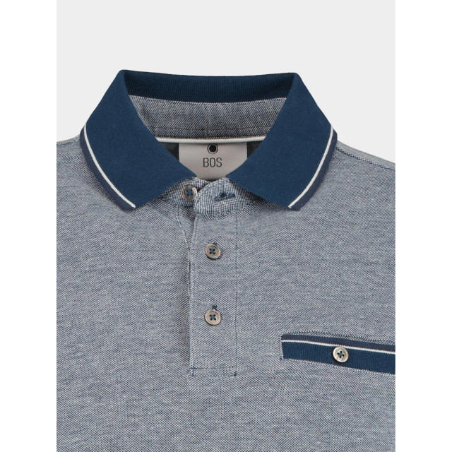 Bos Bright Blue Polo korte mouw oxan polo oxford 23108ox46bo/267 dark denim 173497 large